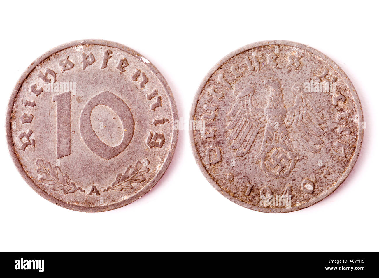 10 pfennig (1940) Foto Stock