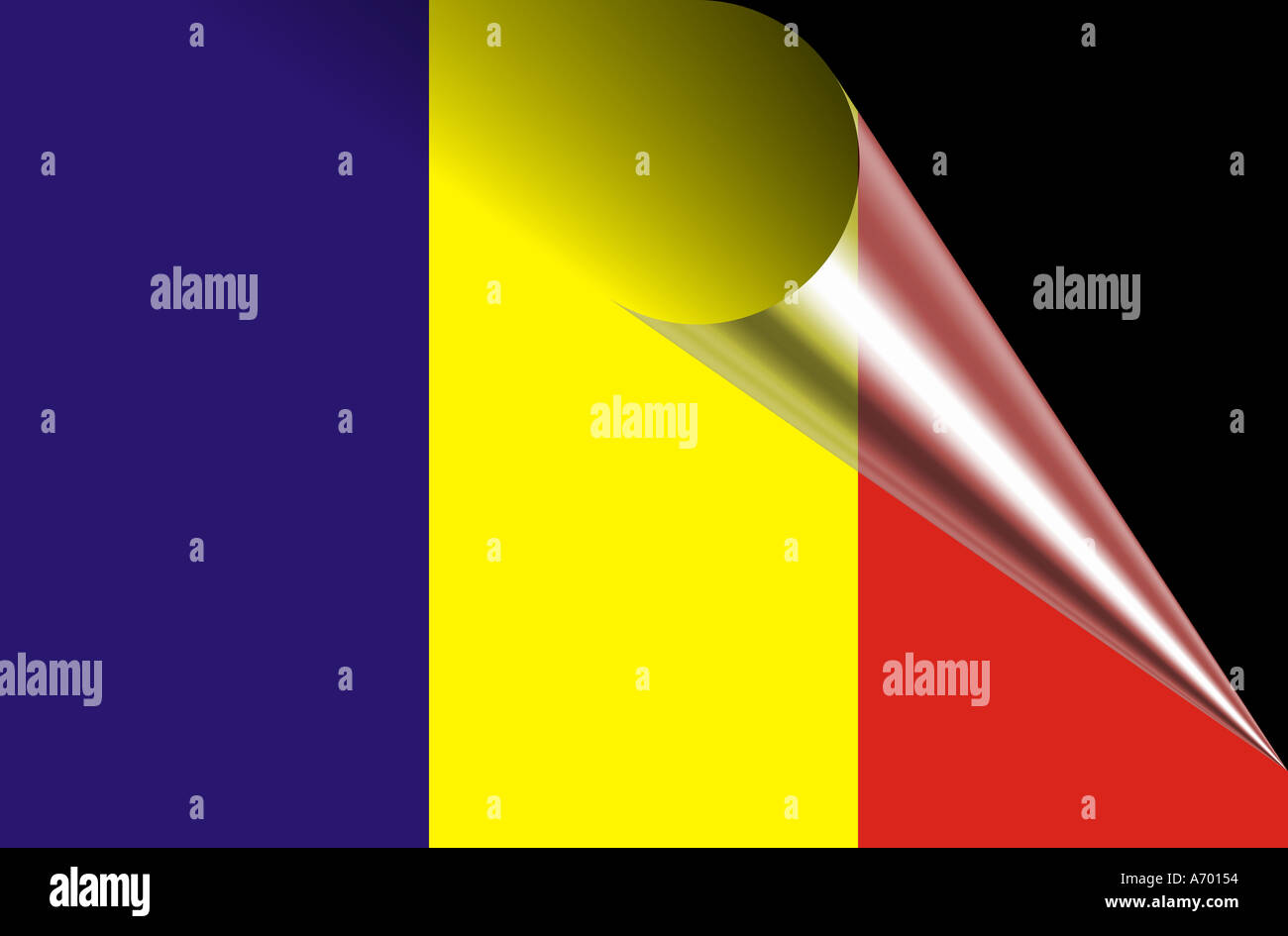 Bandiera della Romania di Romania Foto Stock