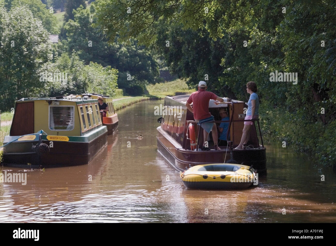 Tal y Bont Monmouth e Brecon canal Powys metà del Galles Wales Regno Unito Europa Foto Stock