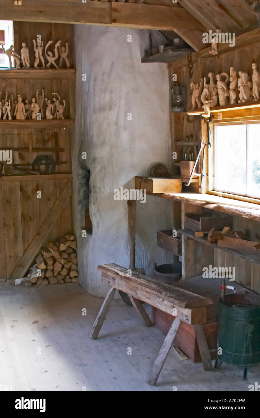 La carpenteria capannone in cui Emil è stato bloccato in quando è stato punito. 'Snickarboa' alla posizione originale in cui Astrid Lindgren's st Foto Stock