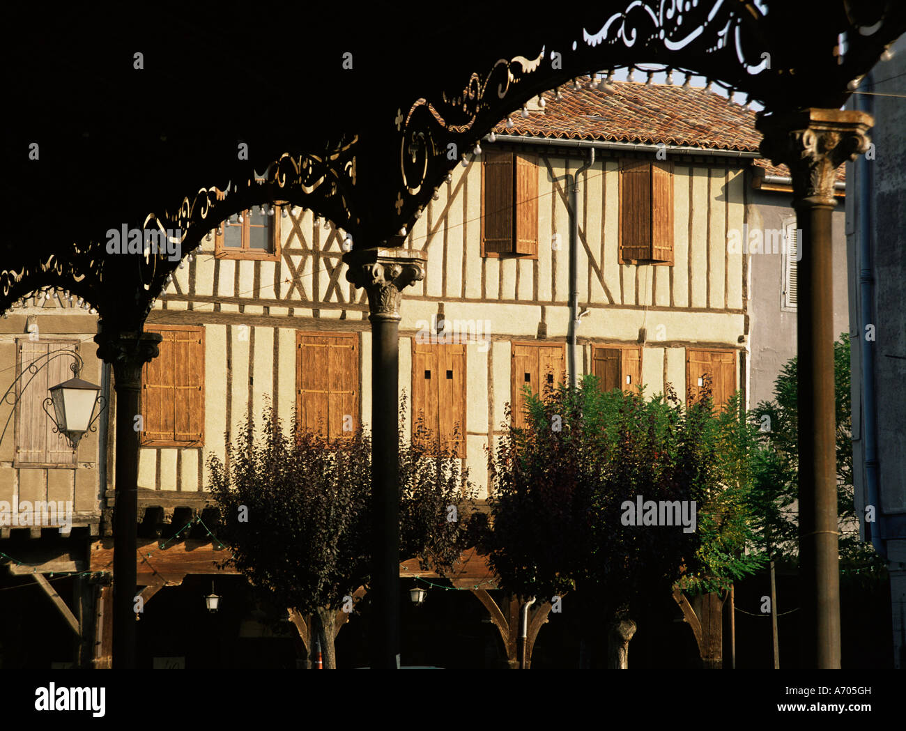 Villaggio di Mirepoix Arege Midi Pirenei Francia Europa Foto Stock