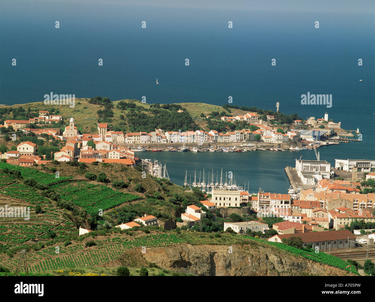 Port Vendres Languedoc Roussillon Francia Europa Foto Stock