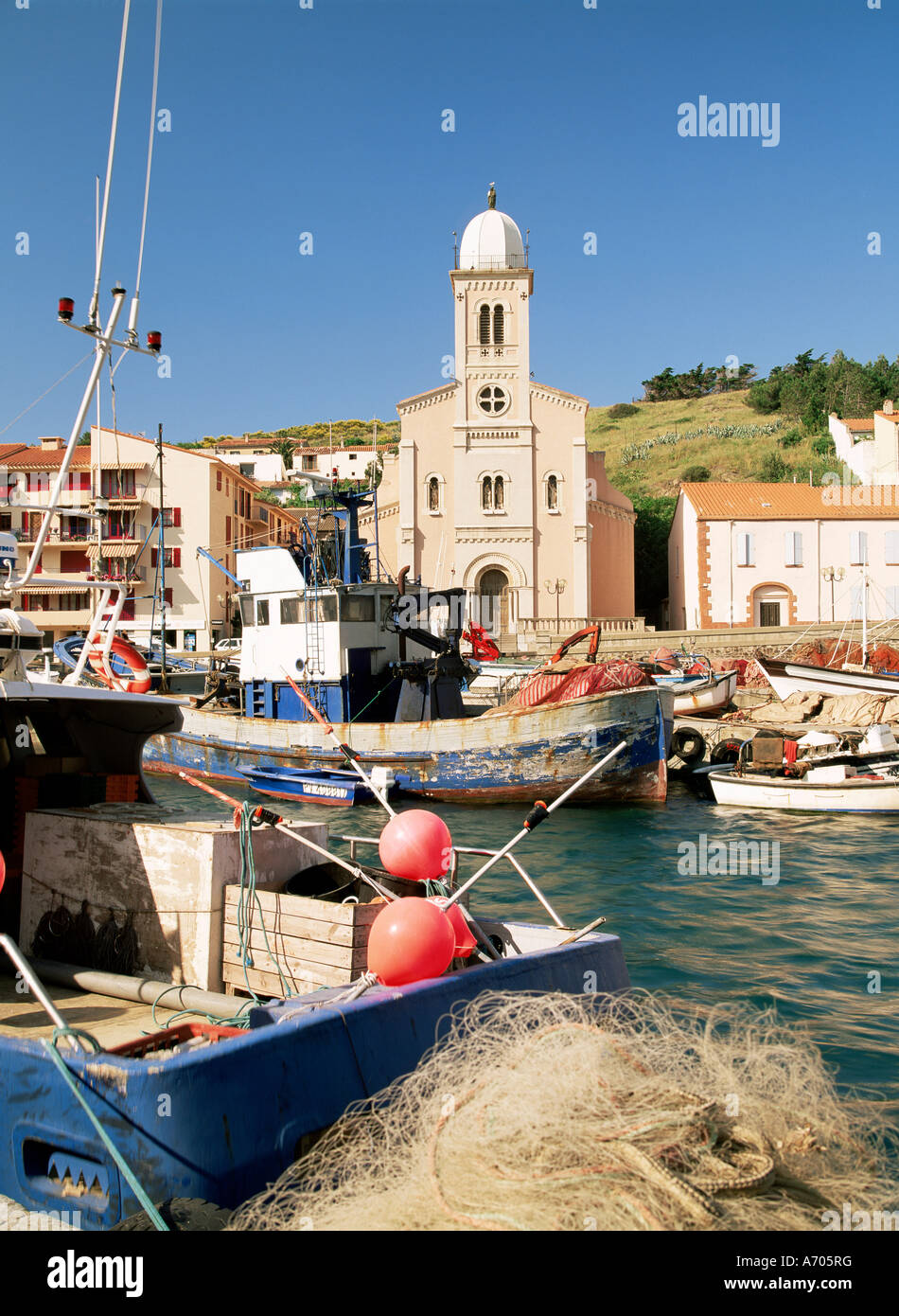 Port Vendres Languedoc Roussillon Francia Europa Foto Stock