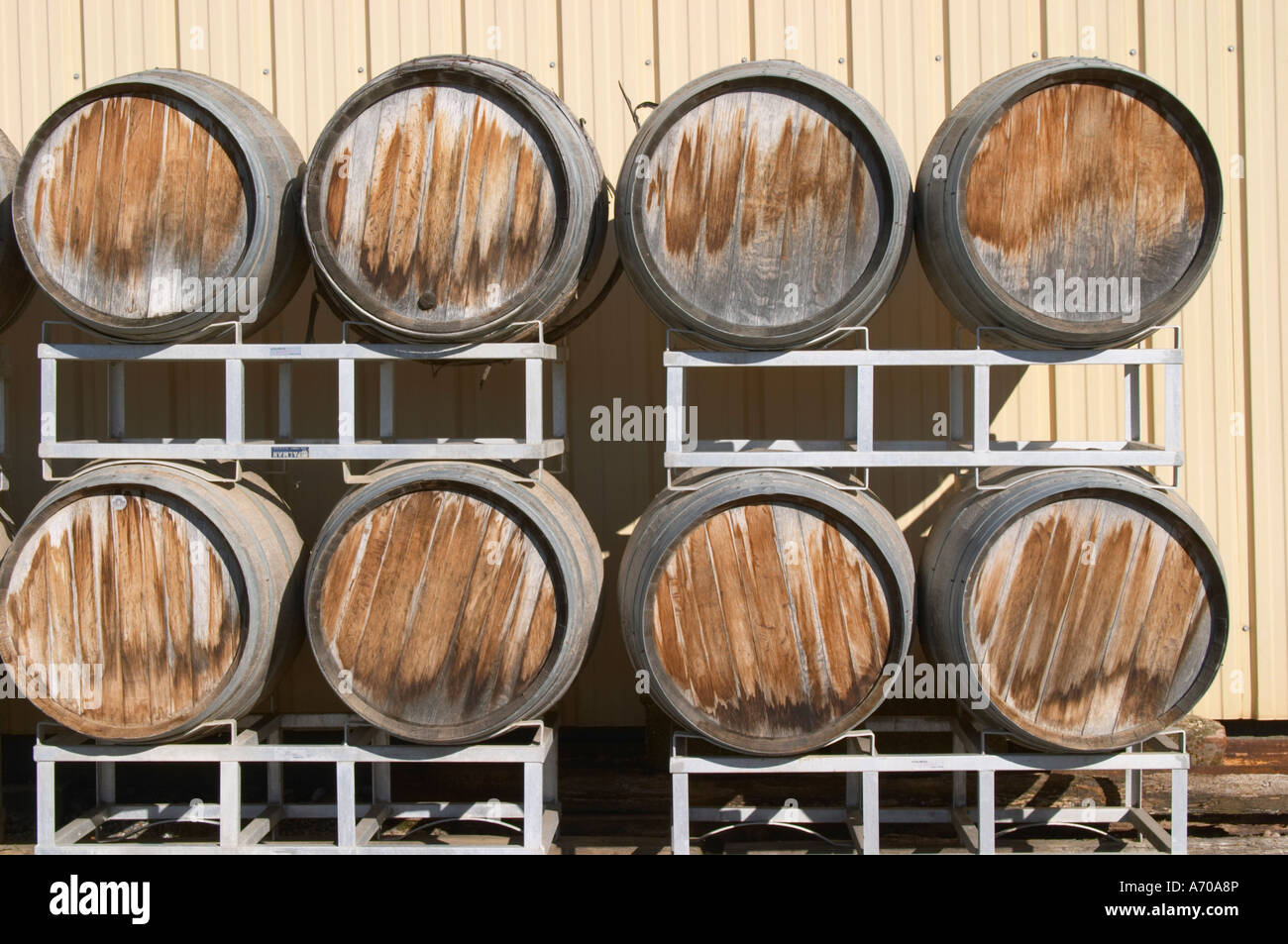 Chateau Rives-Blanques. Limoux. Languedoc. Canna cantina. La Francia. L'Europa. Foto Stock