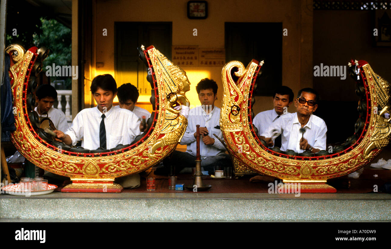 Musica tradizionale tailandese tailandia Dancing costume cultura Foto Stock