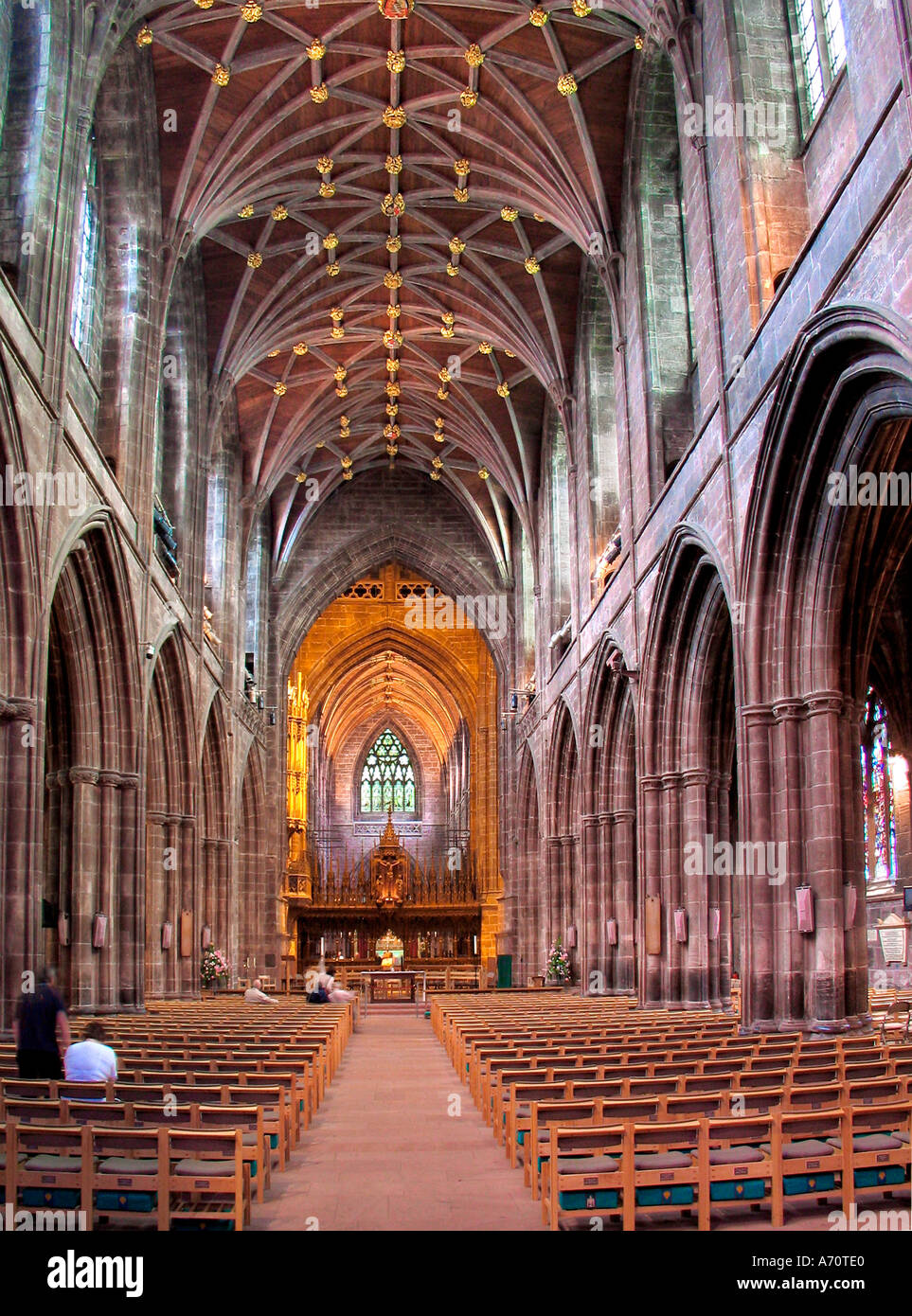 Chester Cathedral navata REGNO UNITO Foto Stock