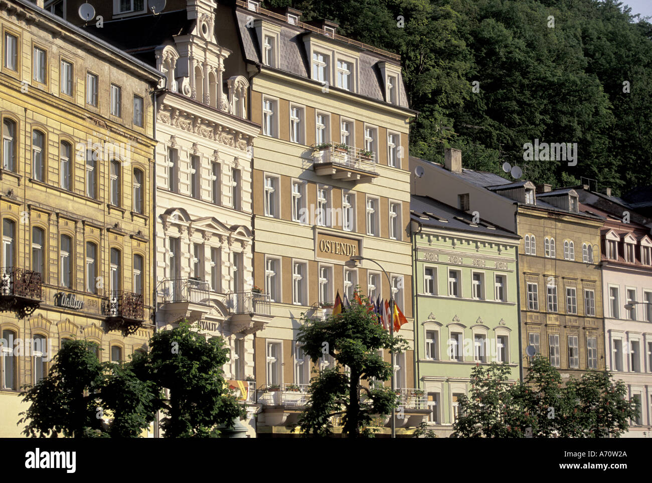Europa, Repubblica Ceca, Boemia occidentale, di Karlovy Vary (Carlsbad) Spa Hotel Ostende Foto Stock