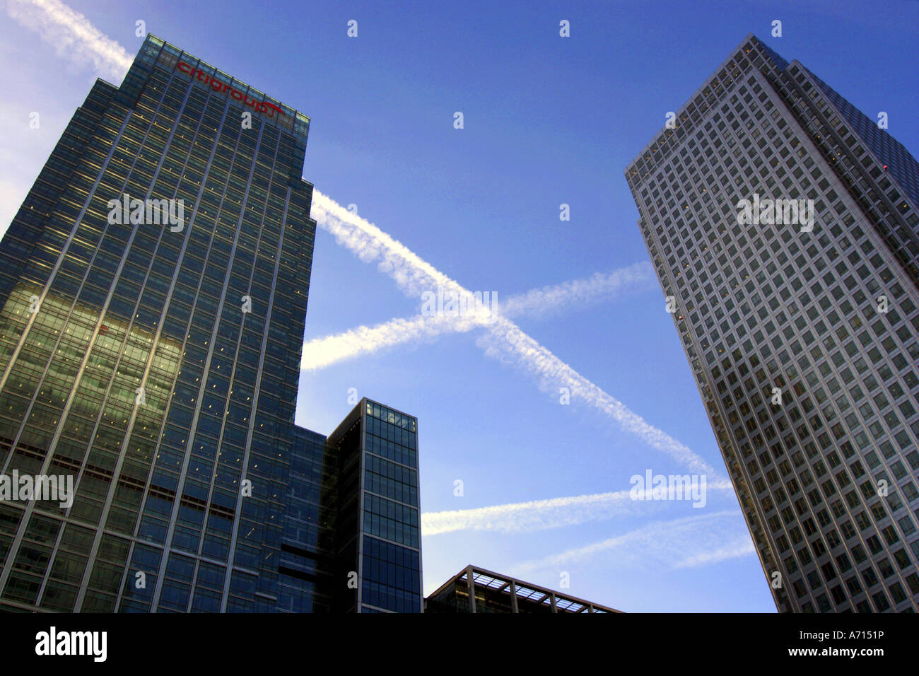 Canary Wharf in inverno, Londra Foto Stock Canary Wharf in inverno, Londra Foto Stock