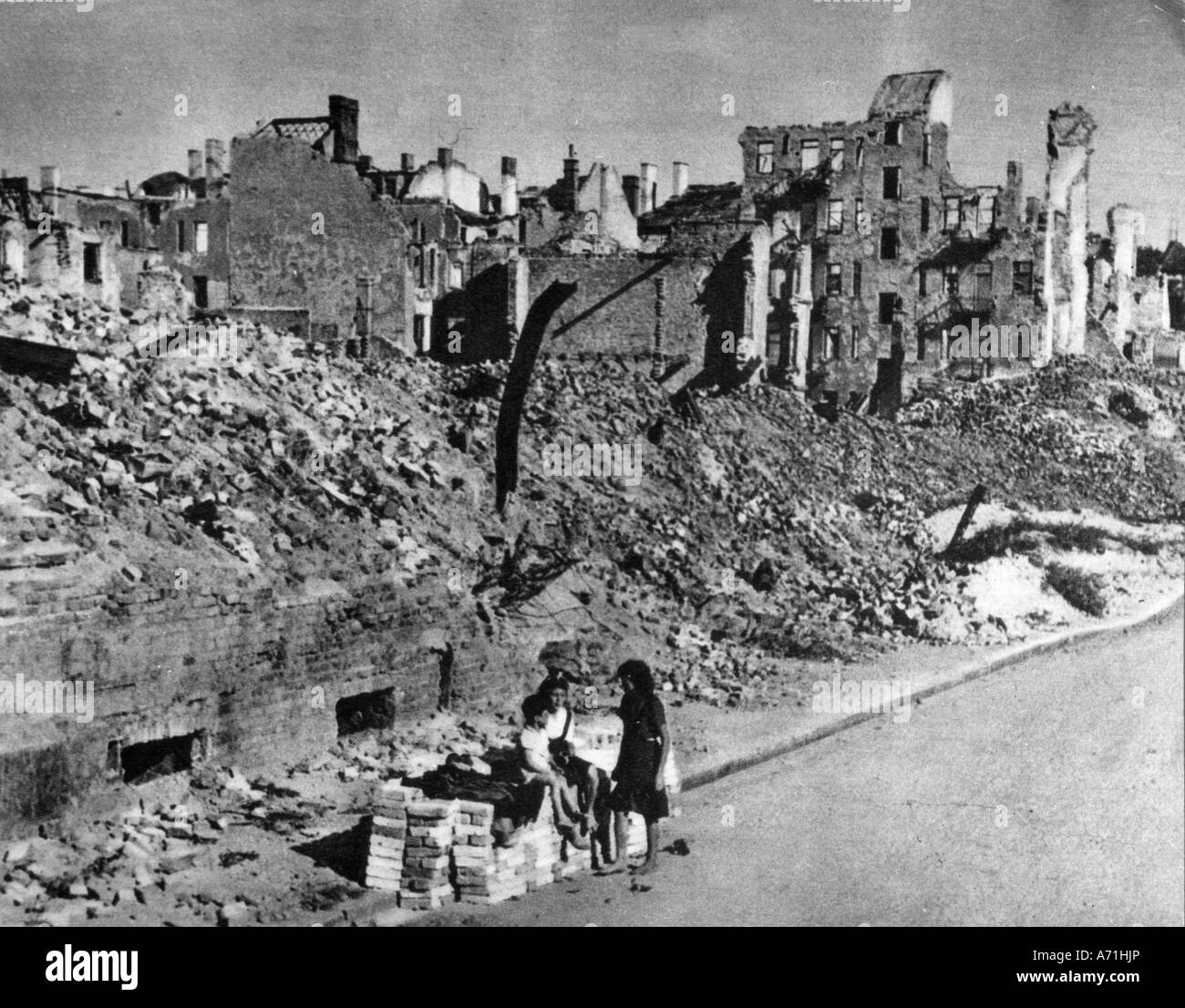 Eventi, dopoguerra, città distrutte, Monaco, Hess Street, 1945, Foto Stock