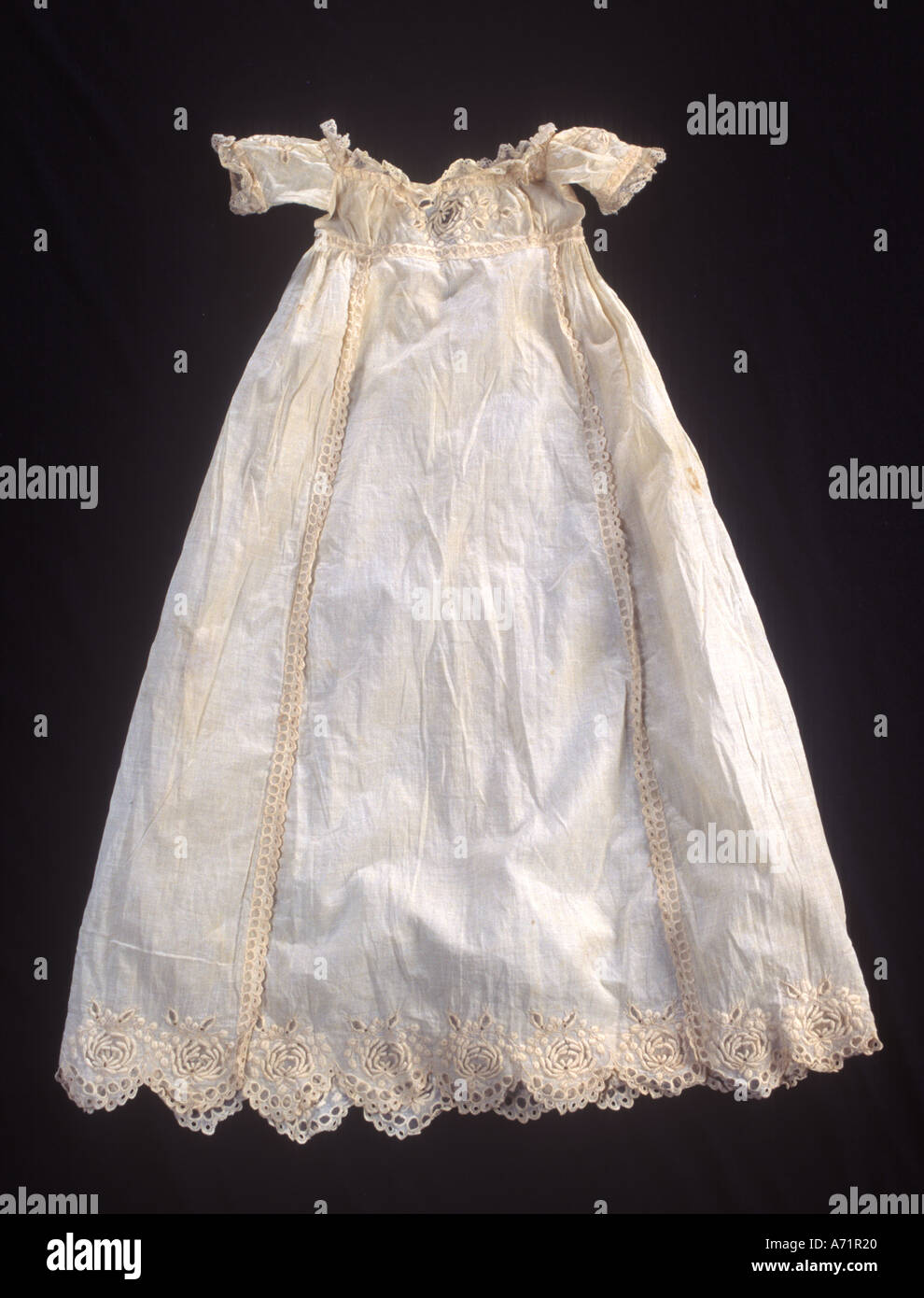 Vecchio vestito dal 1730s America coloniale Foto Stock