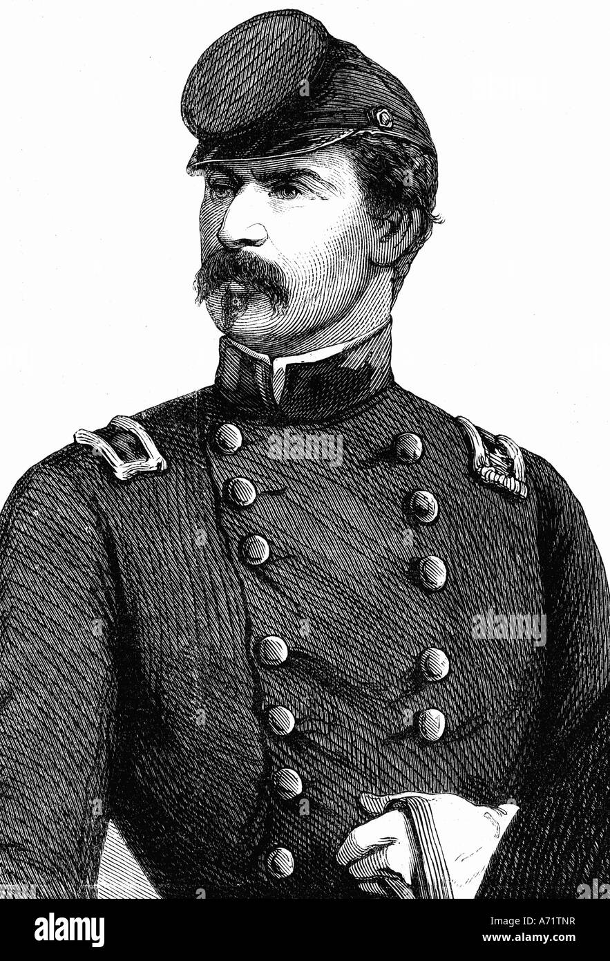 McClellan, George B., 3.12.1826 - 19.10.1885, American generale, Comandante esercito del Potomac 26.7.1961 - 5.11.1862, ritratto, e Foto Stock