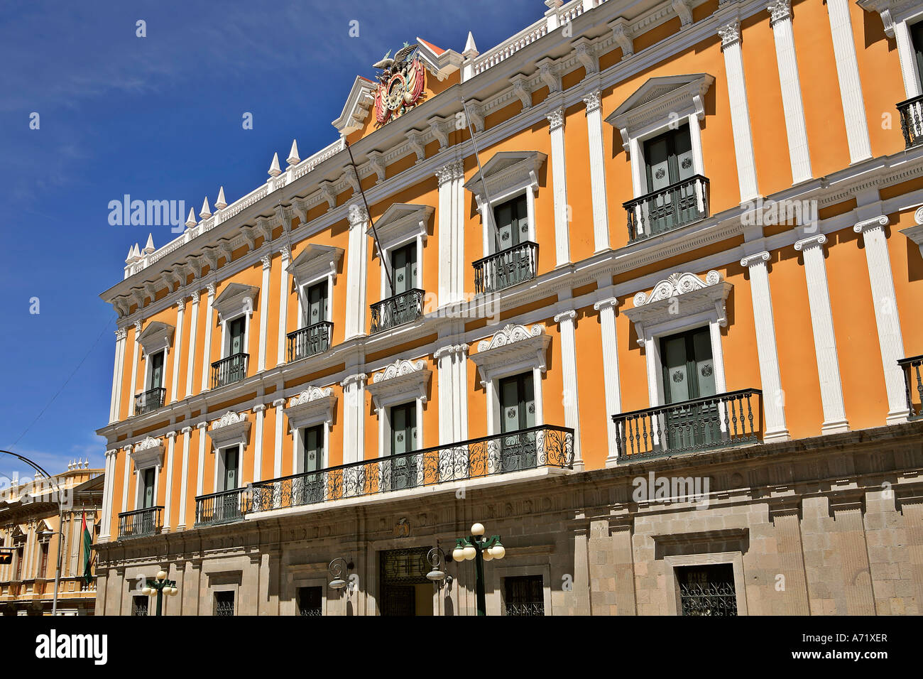 Il Palazzo Presidenziale di La Paz in Bolivia Foto Stock