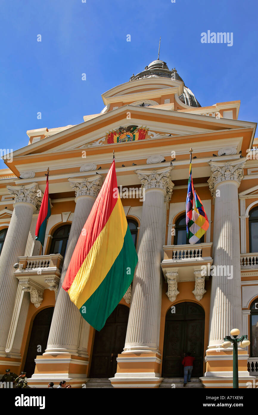 Congresso Boliviano la costruzione di La Paz in Bolivia Foto Stock