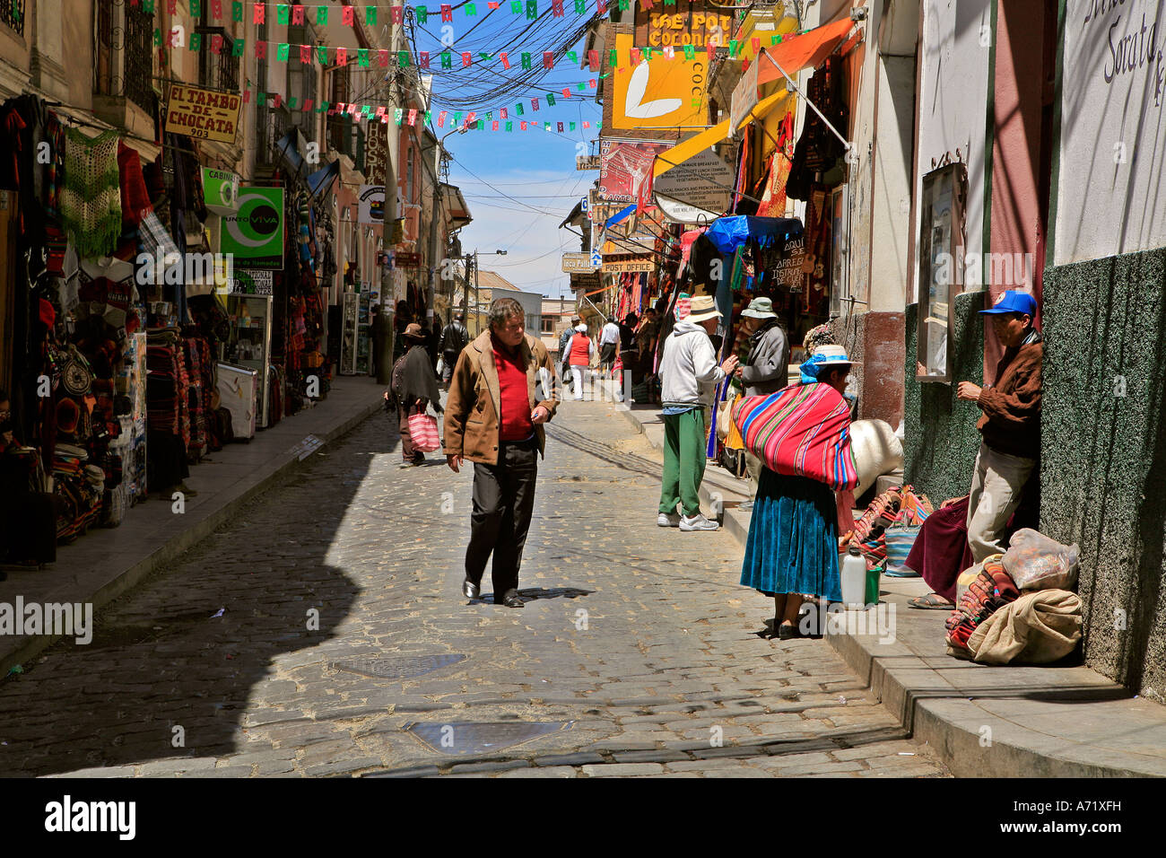 Il mercato delle streghe di La Paz in Bolivia Foto Stock