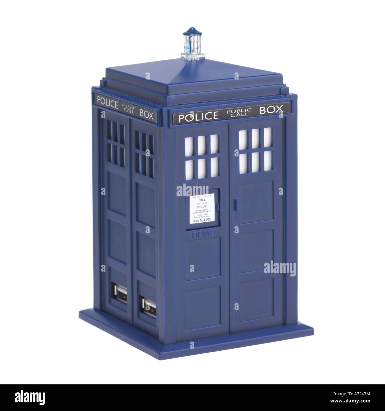 Medico che Tardis pubblico polizia box di chiamata Foto Stock