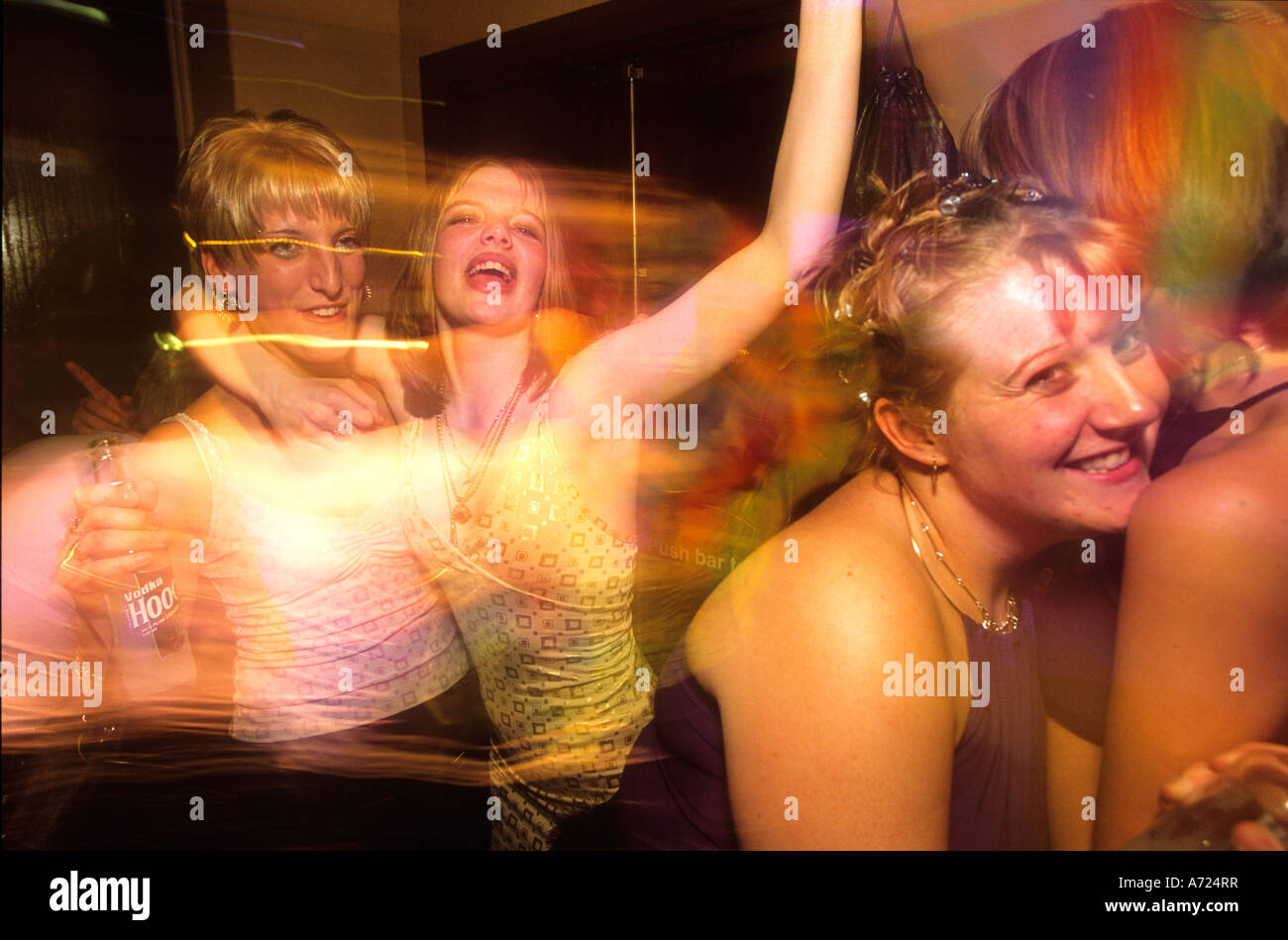 Clubbers in Newcastle s Bigg Market Foto Stock