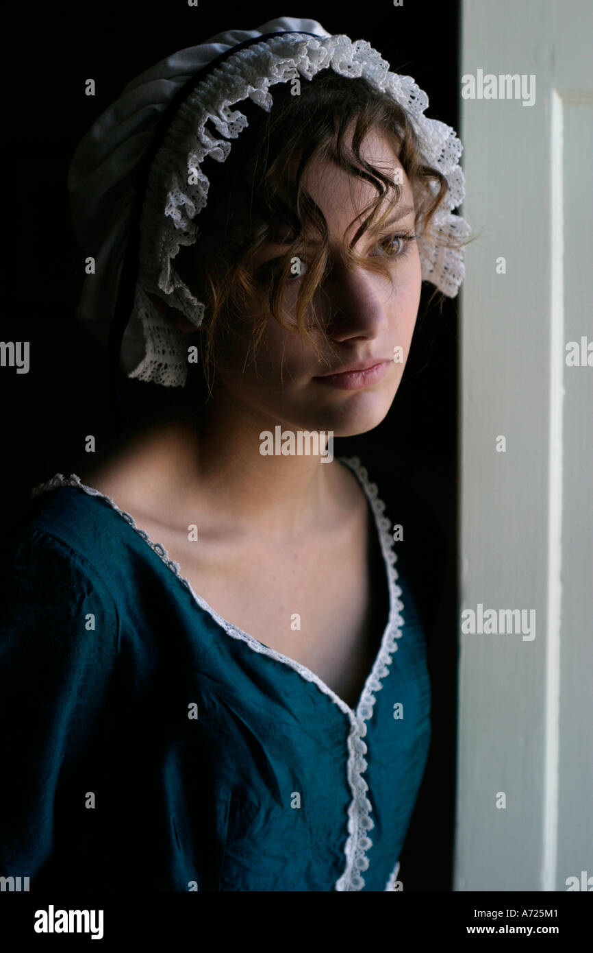 Isabel Snowden 18 modelli costume a Jane Austen House Museum Chawton vicino a Alton Hampshire REGNO UNITO Foto Stock