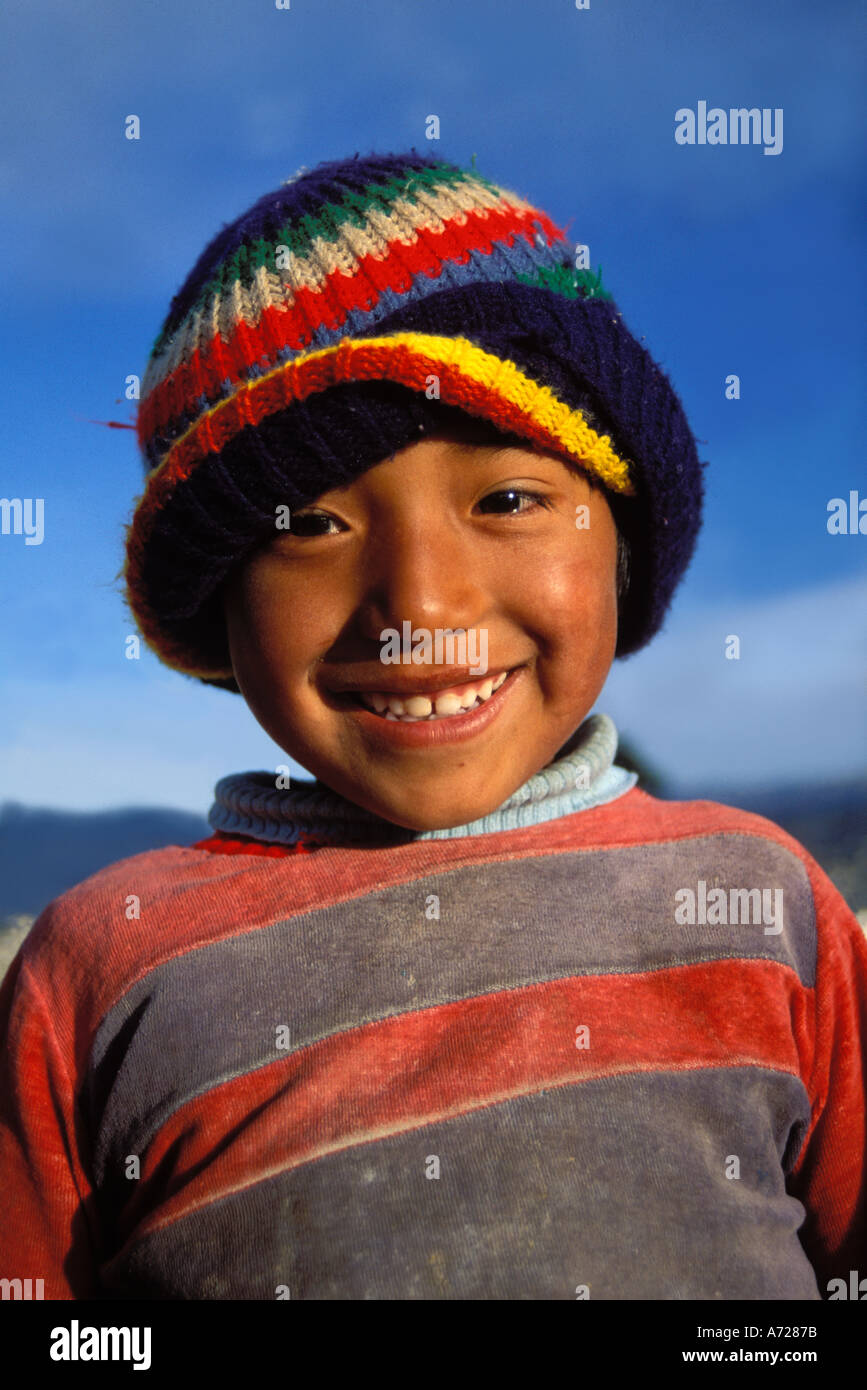 Bolivia, La Paz, ragazzo Foto Stock