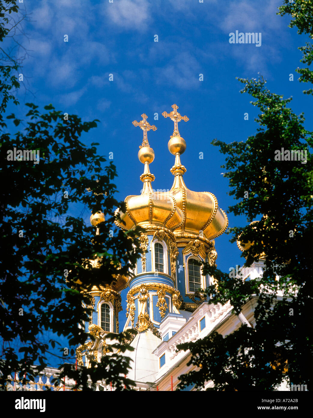 Palazzo della Zarina Czarina Caterina la Grande a San Pietroburgo Russia Foto Stock