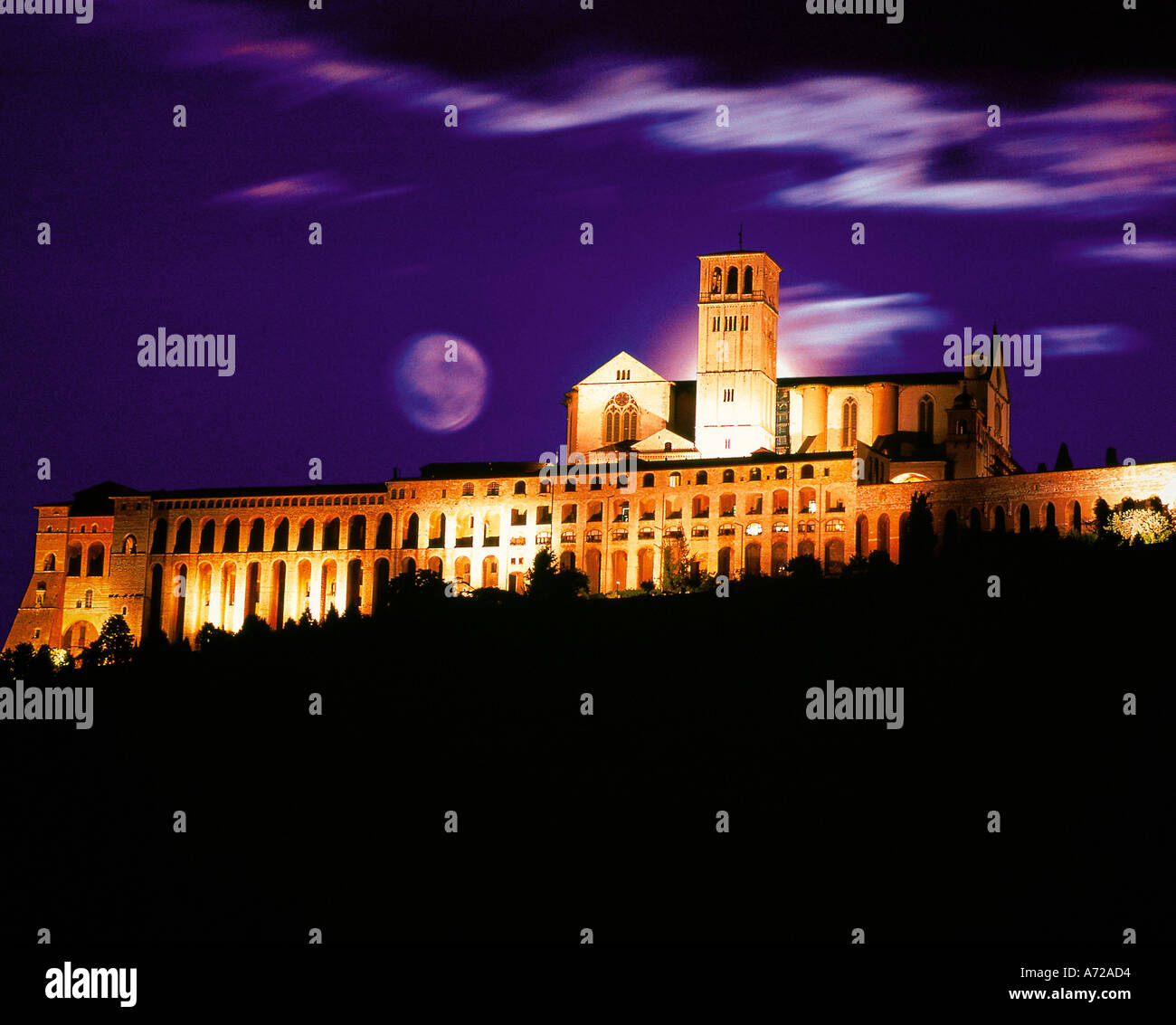 Basilica di San Francesco ad Assisi in Toscana Italia Foto Stock