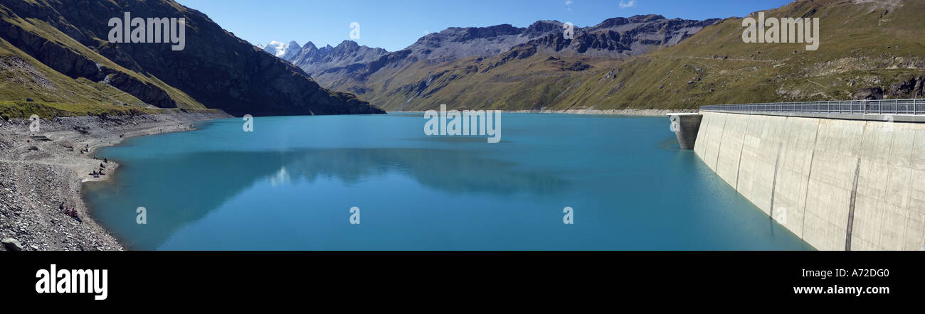 Lac de Moiry dam Foto Stock