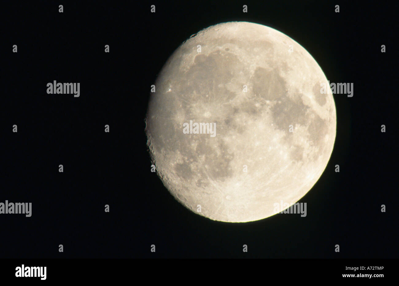 La luna quasi piena Foto Stock