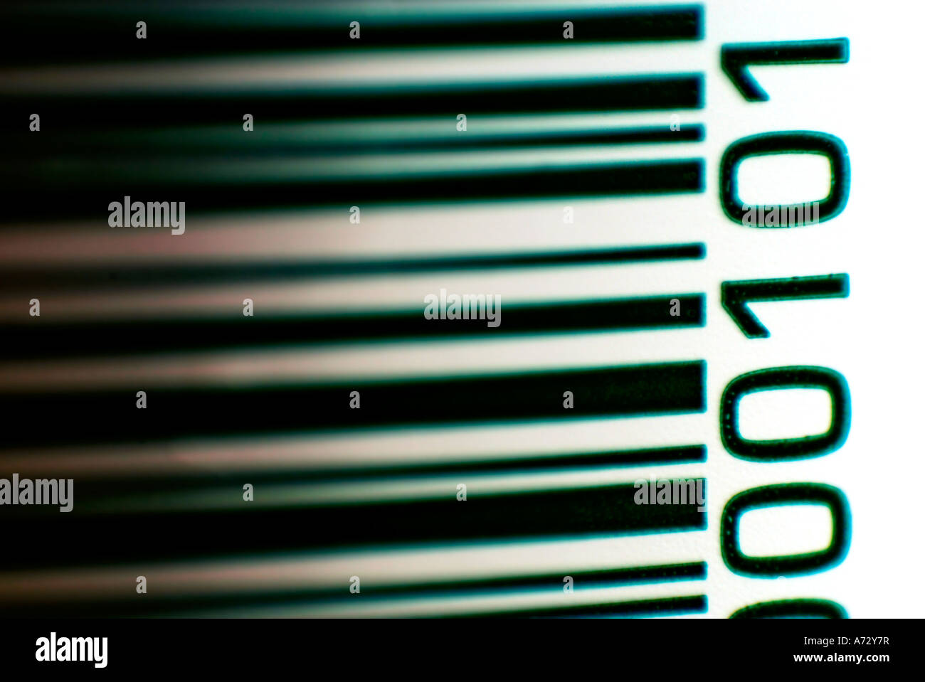 Digital bar-code con 0 e 1. Foto Stock