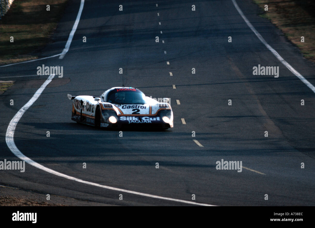 TWR Jaguar competere nel 1989 Le Mans 24 ore di corsa del motore Foto Stock