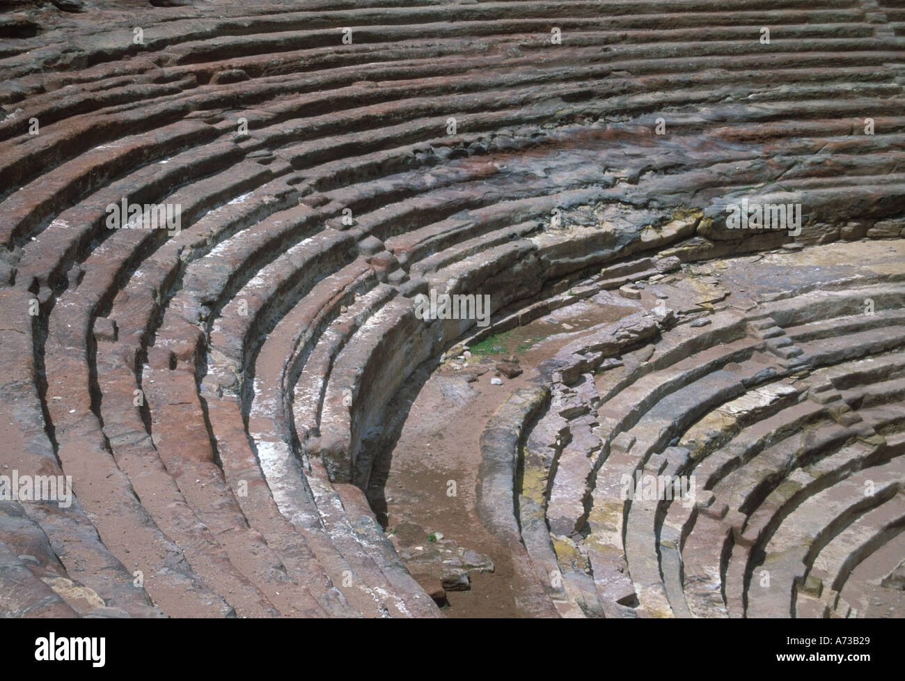 Giordania Petra Nabatean anfiteatro Foto Stock