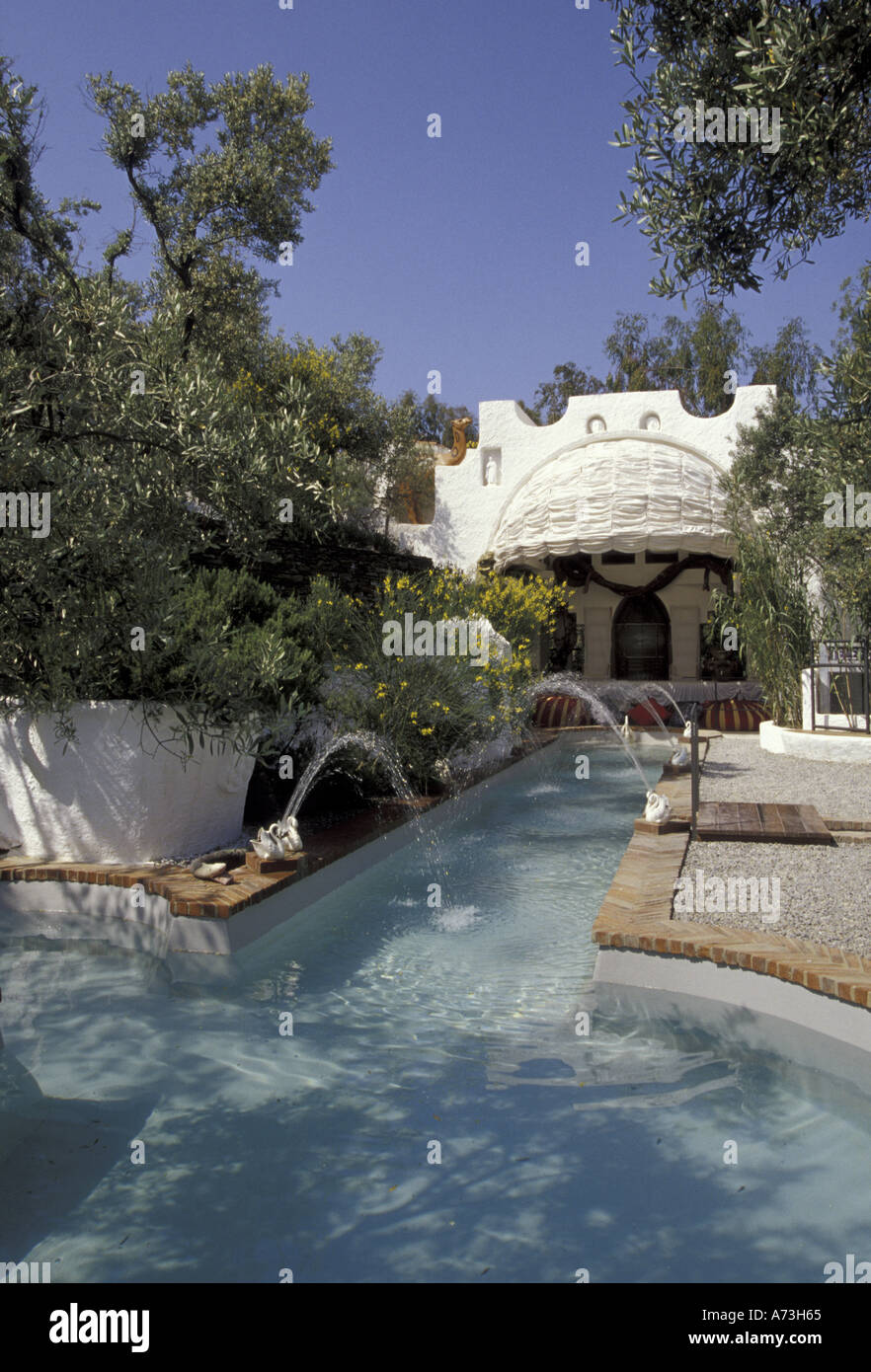 L'Europa, Spagna, Catalunya, Port Lligat Museo, casa di Salvador Dali, con piscina Foto Stock