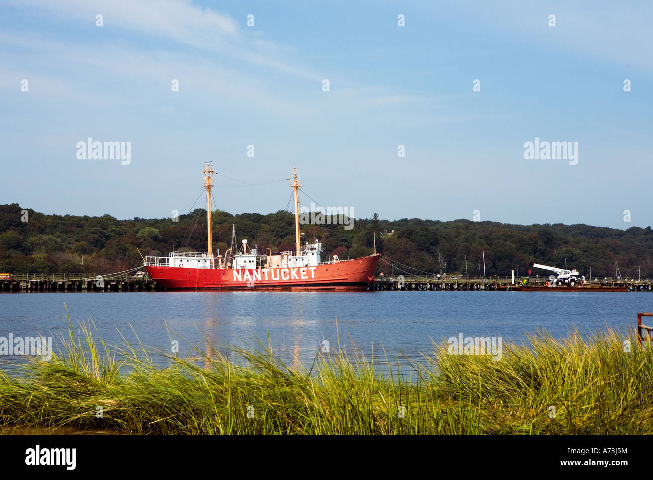 Lightship Nantucket LV 112 tall ship Foto Stock