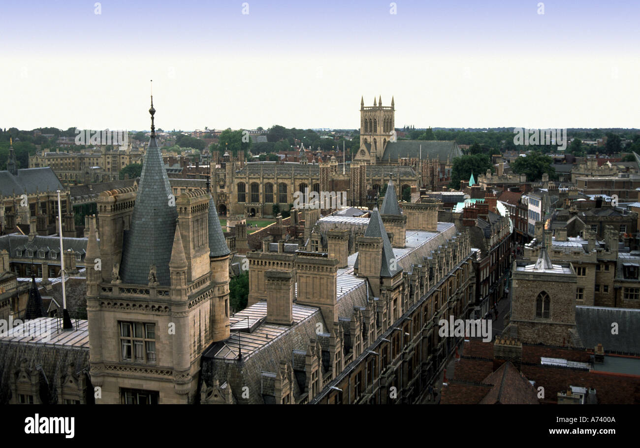 St Johns College e strade di Cambridge Inghilterra England Foto Stock