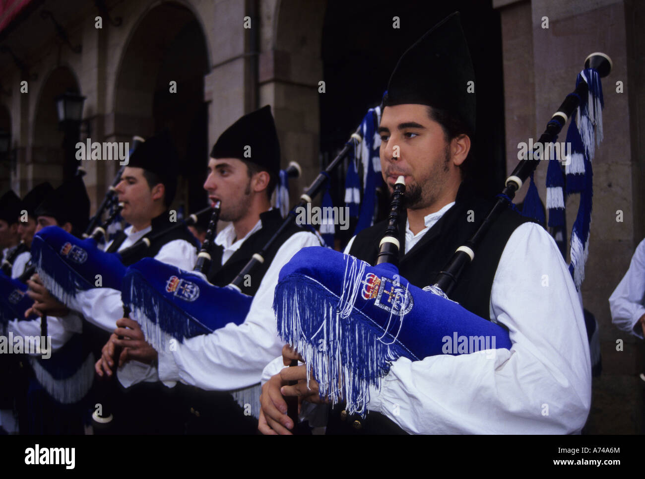 Pipers OVIEDO Asturias Spagna Foto Stock