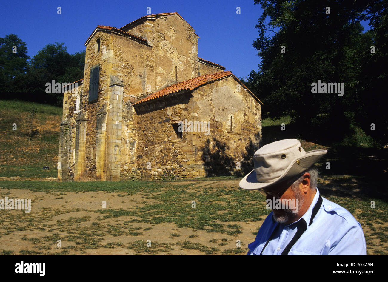 San Miguel de Lillo chiesa pre-romanica di Monte Naranco OVIEDO Asturias Spagna Foto Stock