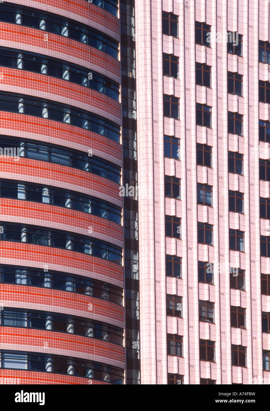 Moderno edificio in Wilhelmina area di Rotterdam Holland Foto Stock