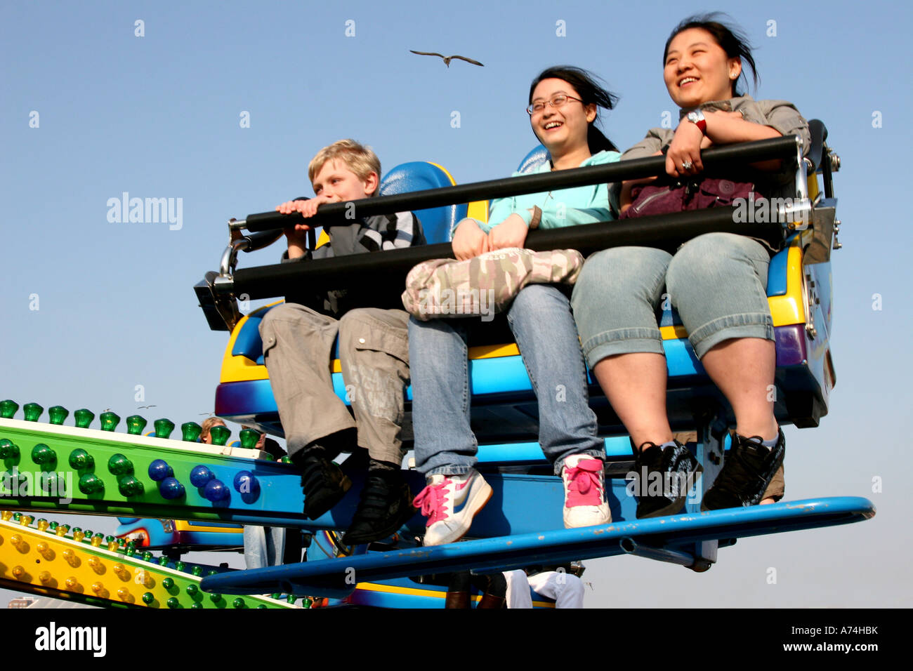 Giro sul molo di Brighton, Sussex, Inghilterra Foto Stock