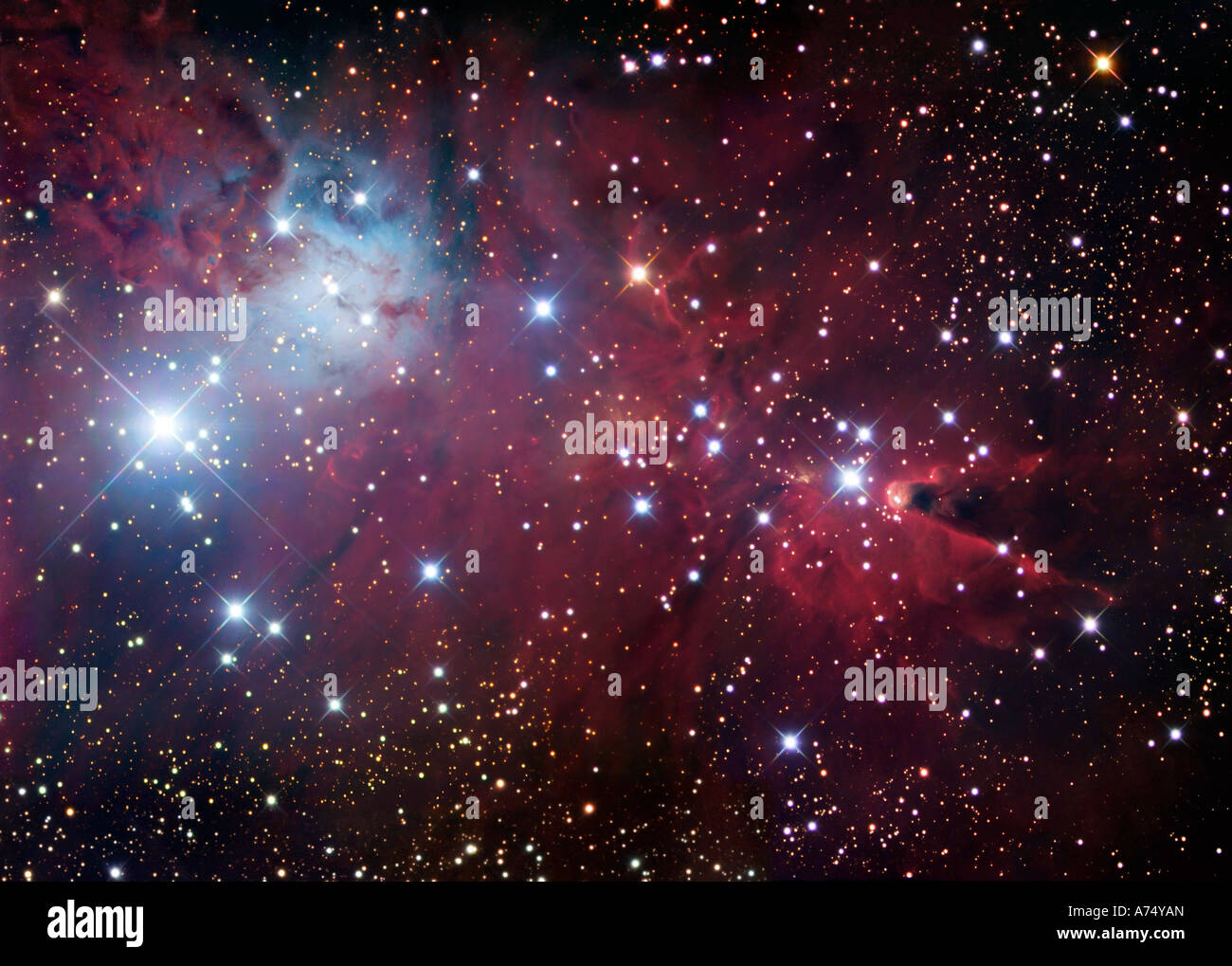 NGC 2264, il cono regione nebulosa Foto Stock