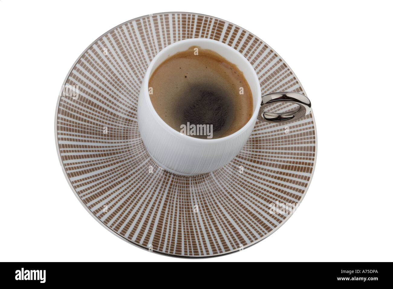 Caffè espresso in una tazza di caffè Foto Stock