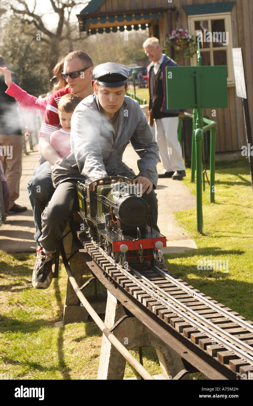 Modello di treno a vapore Foto Stock