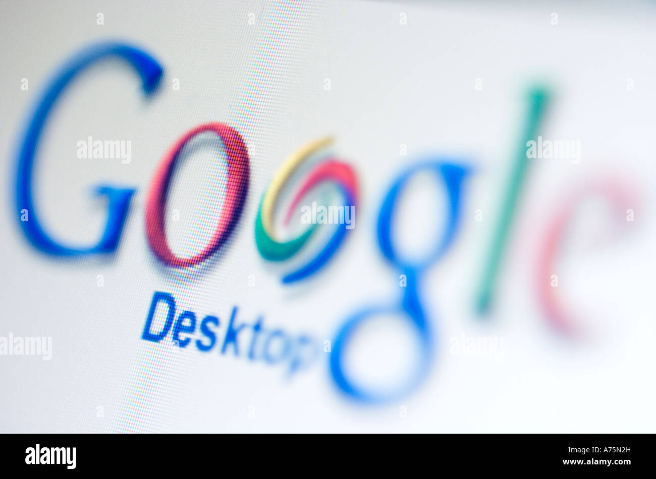 Screenshot di Google Desktop Search website Foto Stock