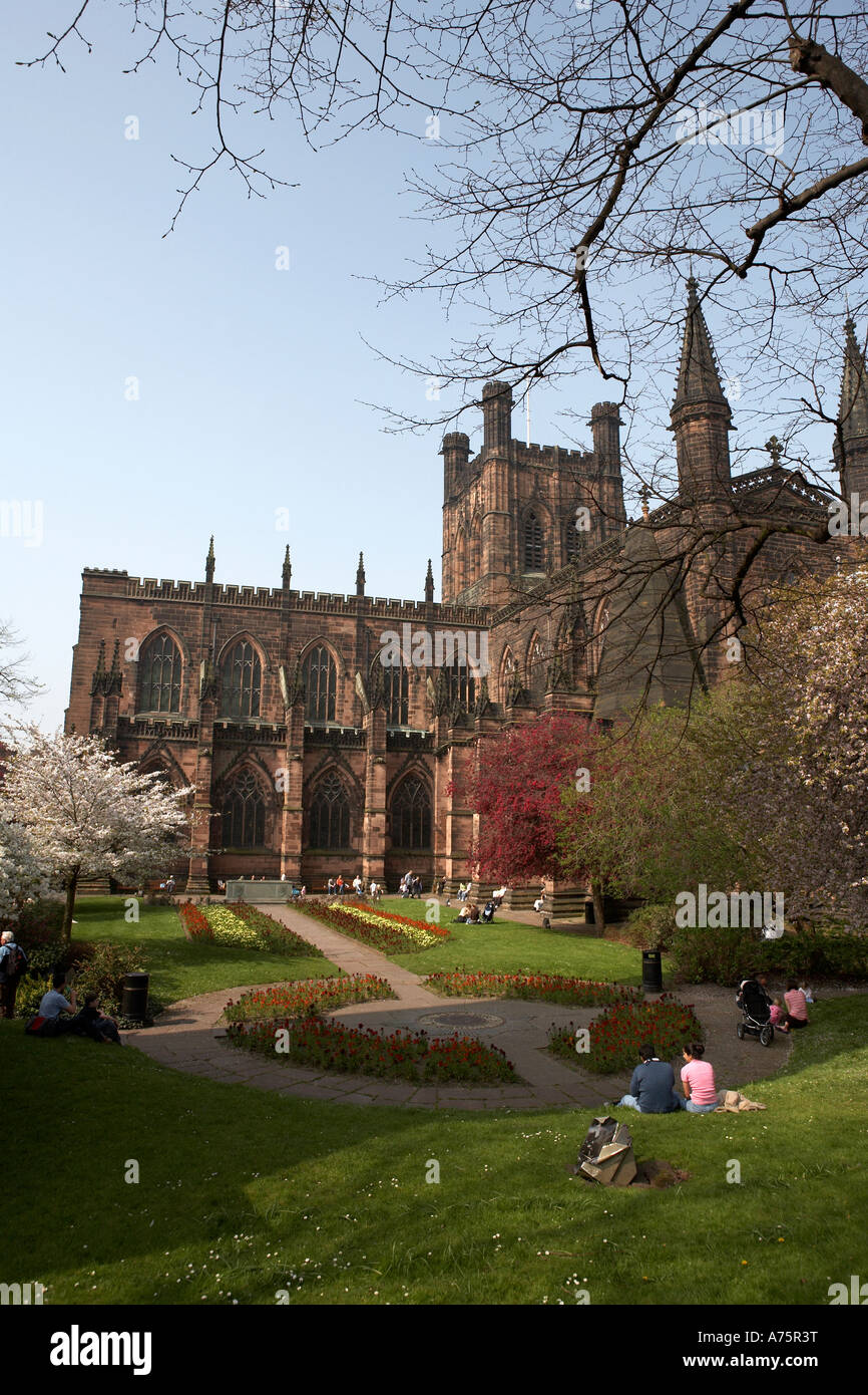 Chester Cathedral chester cheshire england regno unito Foto Stock