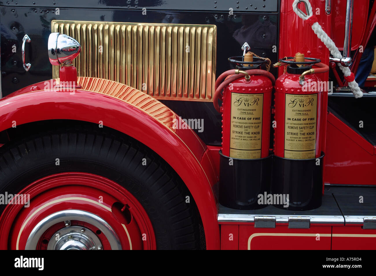 Il vecchio motore Fire a Londra a Brighton Veicolo Commerciale eseguire Brighton 2005 Foto Stock