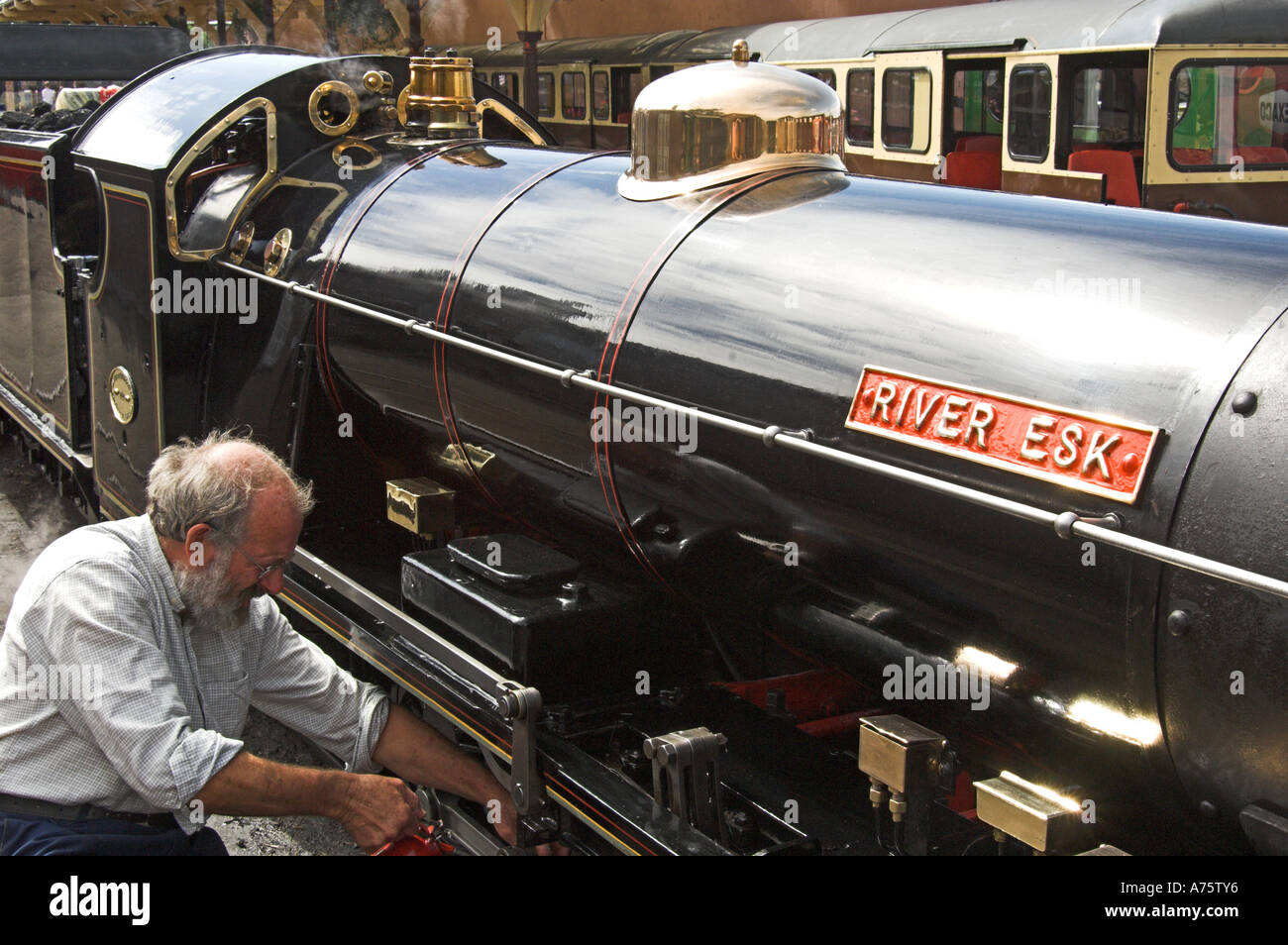 Fiume Esk-2-8-2 locomotore. Foto Stock