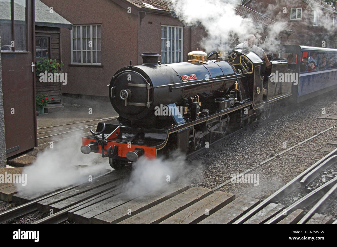Fiume Esk-2-8-2 locomotore. Foto Stock