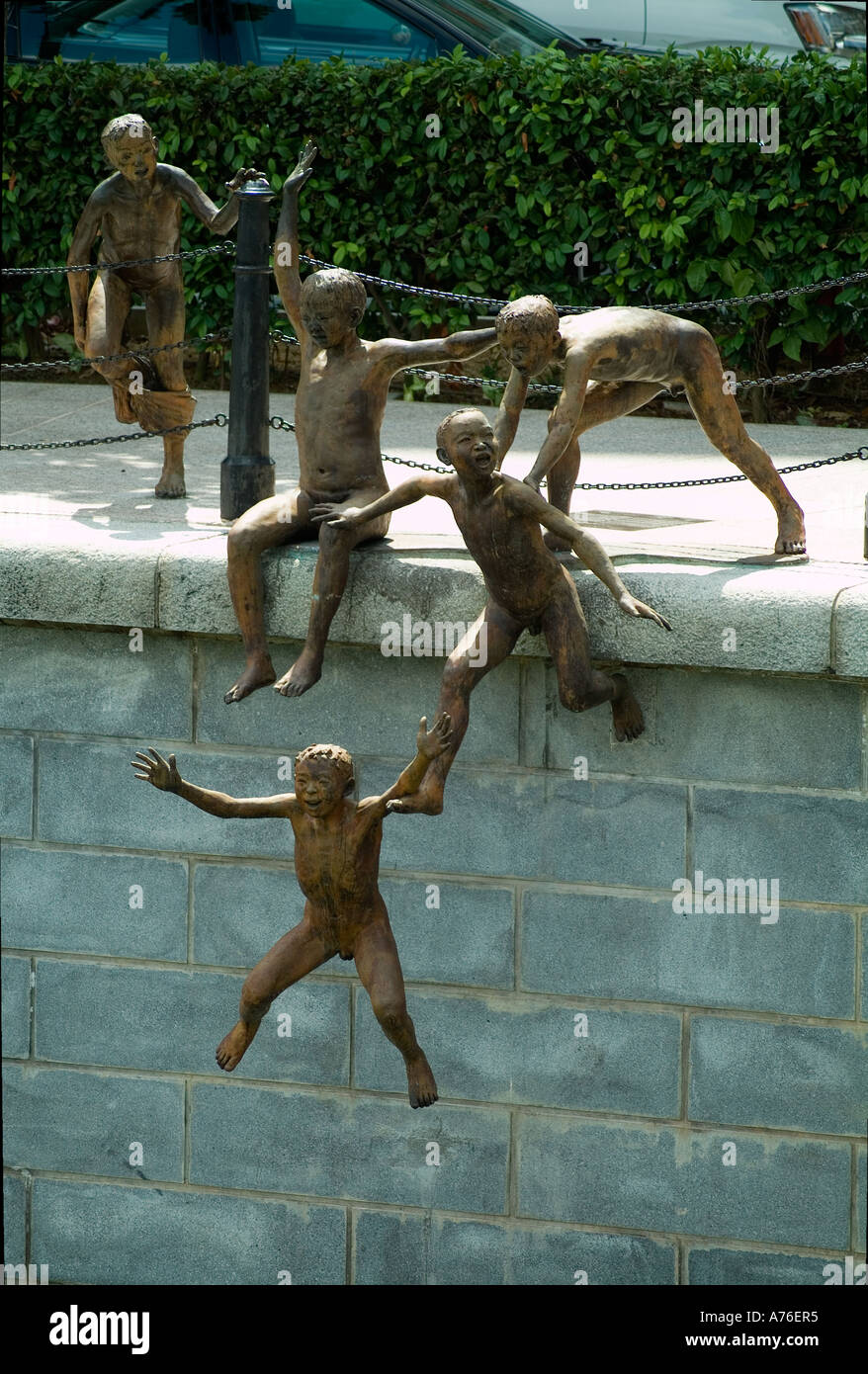 Waterfront scultura, Singapore Foto Stock