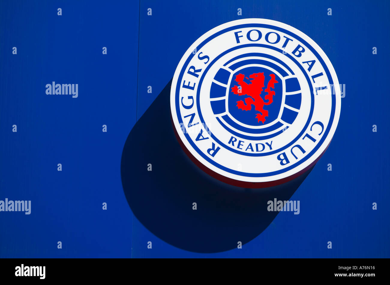 Scozia Glasgow Sauchiehall Street segno il Rangers Football Club shop Foto Stock