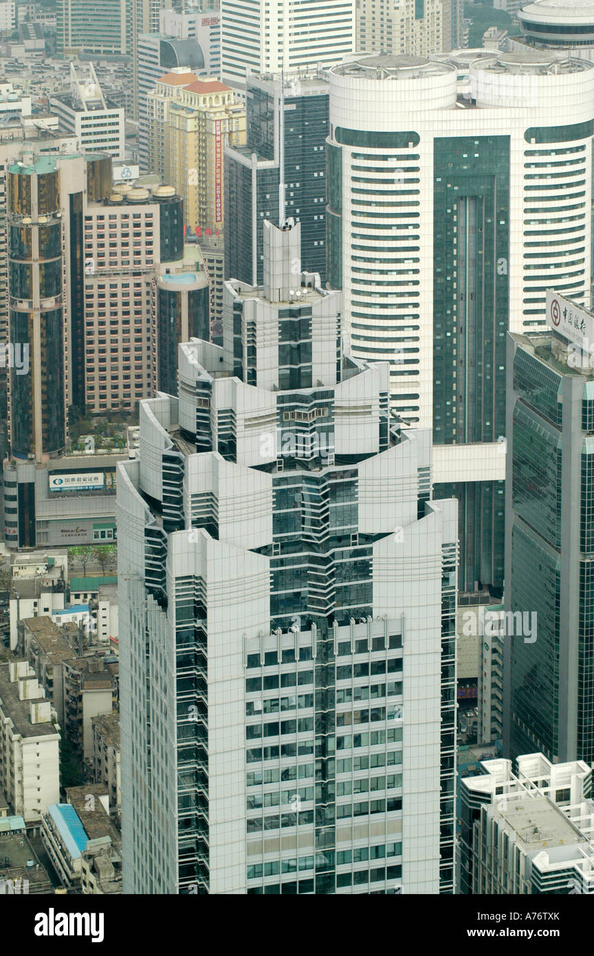Vista da Diwang-Building, Shun Hing Square, Shenzhen, Cina Foto Stock