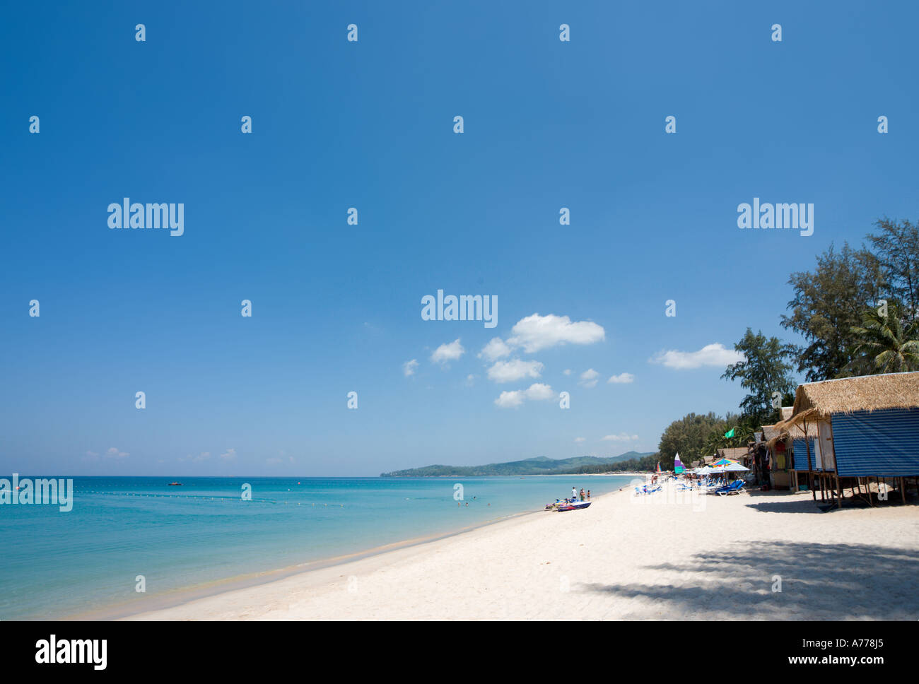 Bang Tao Beach nei pressi di Dusit Laguna e gli hotel Laguna Beach, Phuket, Tailandia Foto Stock