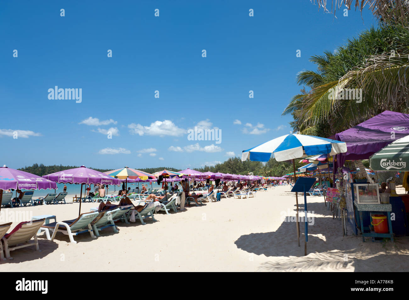 Beach Snack bar/stallo in Kata Beach, Phuket ,Thailandia Foto Stock