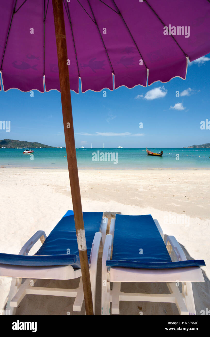 La spiaggia di Patong, Phuket, Tailandia Foto Stock